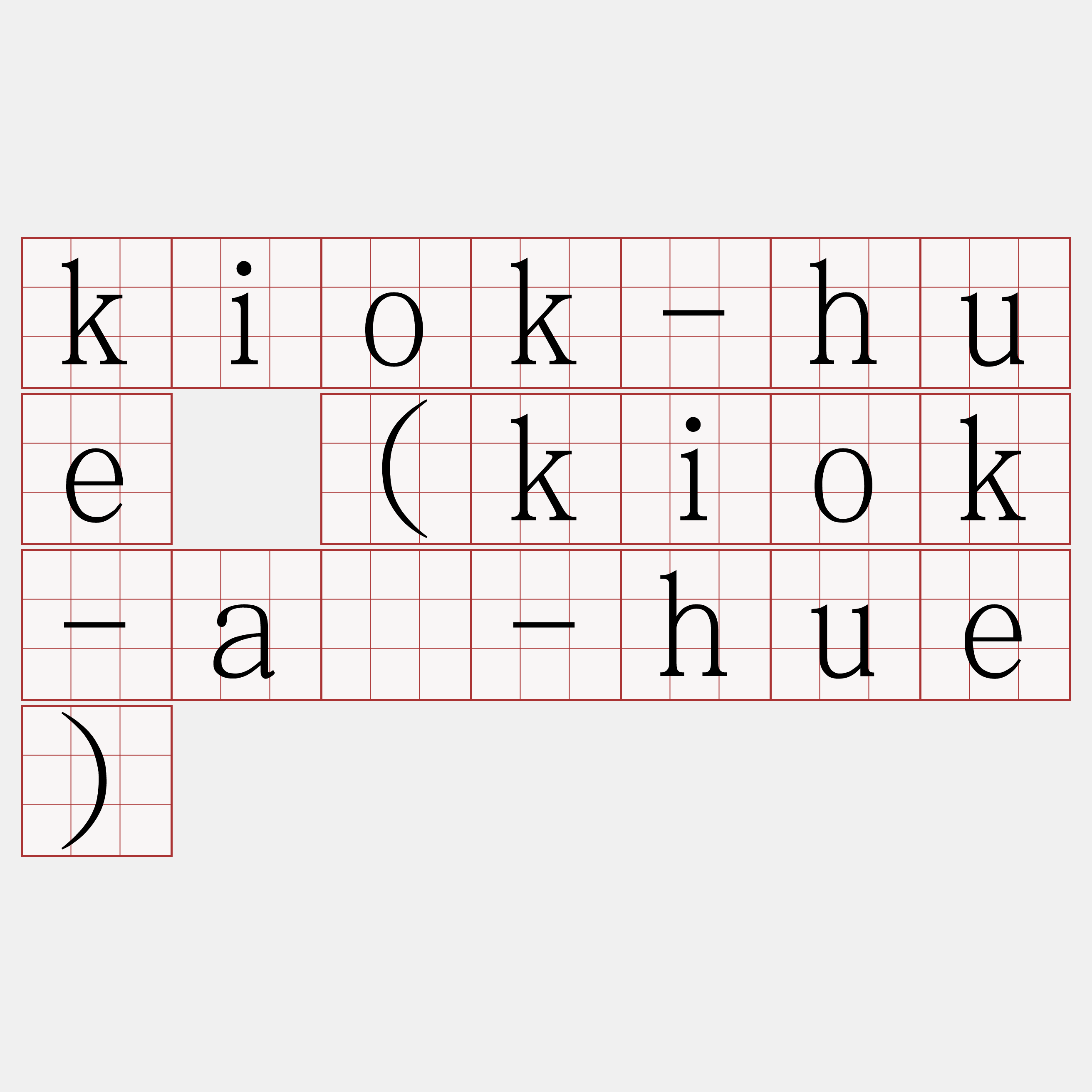 kiok-hue (kiok-á-hue)